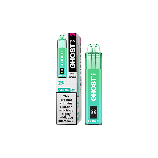 20mg Ghost Pro 6000+ Puffs Disposable Vapes Bars