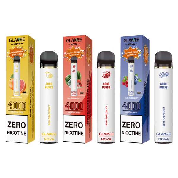 Glamee Nova Disposable Vaping Device 4000 Puffs 0mg (BUY 1 GET 1 FREE)