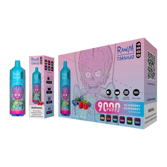 RandM Tornado 9000 Puffs Disposable Vape Box of 10