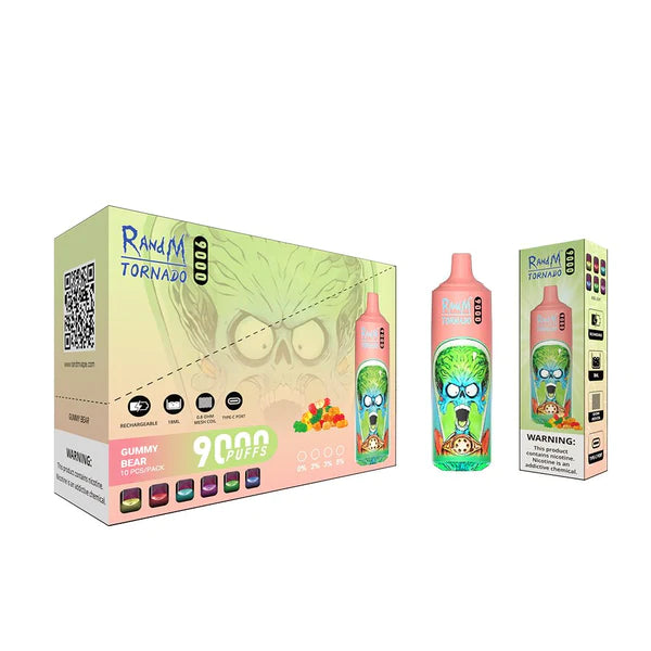 RandM Tornado 9000 Puffs Disposable Vape Box of 10