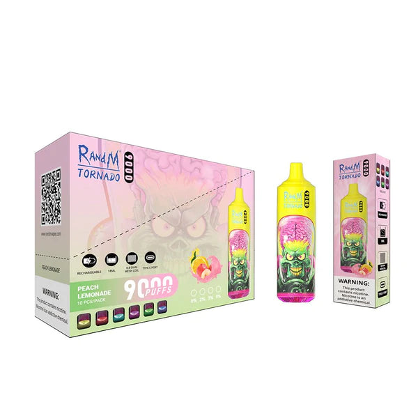 RandM Tornado 9000 Puffs Disposable Vape Box of 10