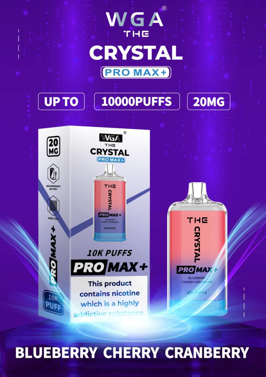 Buy Crystal Pro Max Vape 10000 Puffs Box of 10 in UK