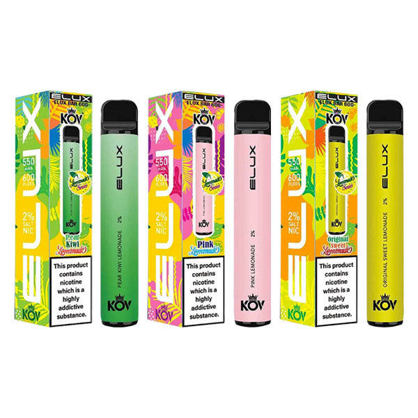 20mg Elux KOV Bar Lemonade Series Disposable Vape 600 Puffs