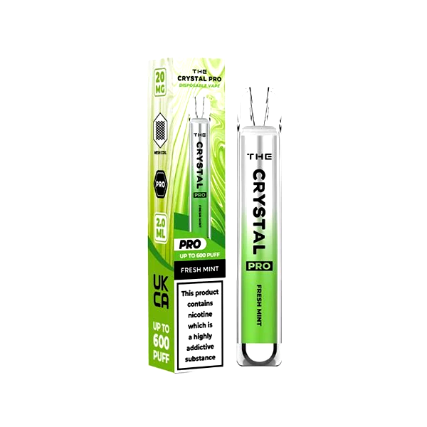 20mg Crystal Pro 600 Puffs Disposable Vape