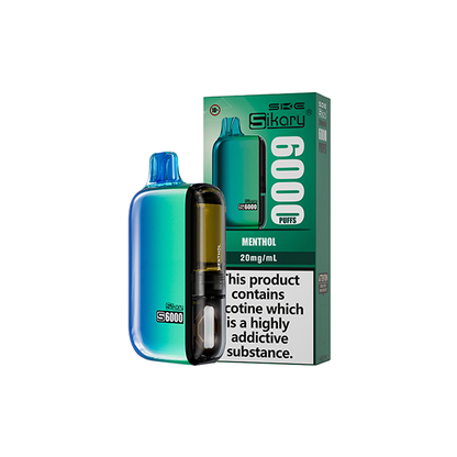 20mg Sikary S6000 Disposable Pod Vape Kit 6000 Puffs (Buy 2 Get 1 Free)