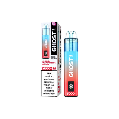 20mg Ghost Pro 6000+ Puffs Disposable Vapes Bars