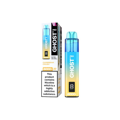 20mg Ghost Pro 6000+ Puffs Disposable Vapes Bars