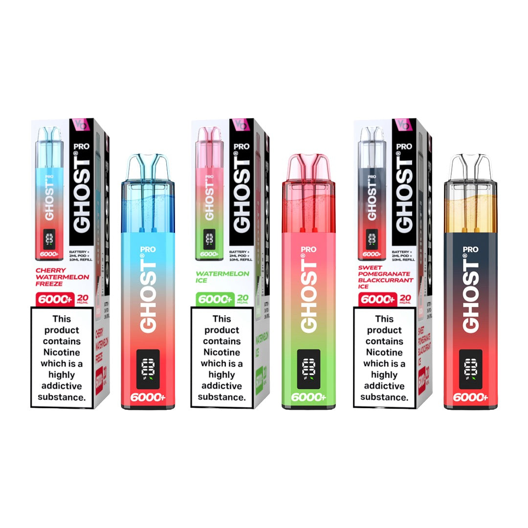 20mg Ghost Pro 6000+ Puffs Disposable Vapes Bars