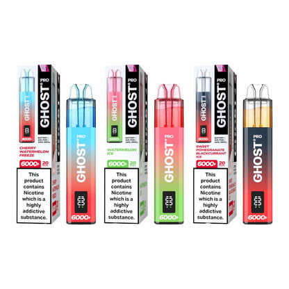 20mg Ghost Pro 6000+ Puffs Disposable Vapes Bars