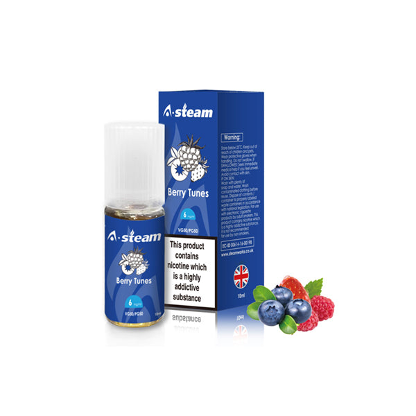 A-Steam Fruit Flavours 18MG 10ML E-Liquid (50VG/50PG)