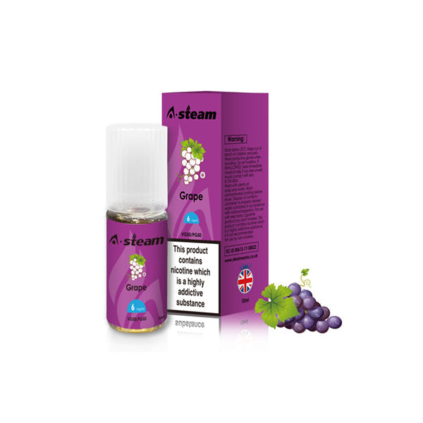 A-Steam Fruit Flavours 18MG 10ML E-Liquid (50VG/50PG)