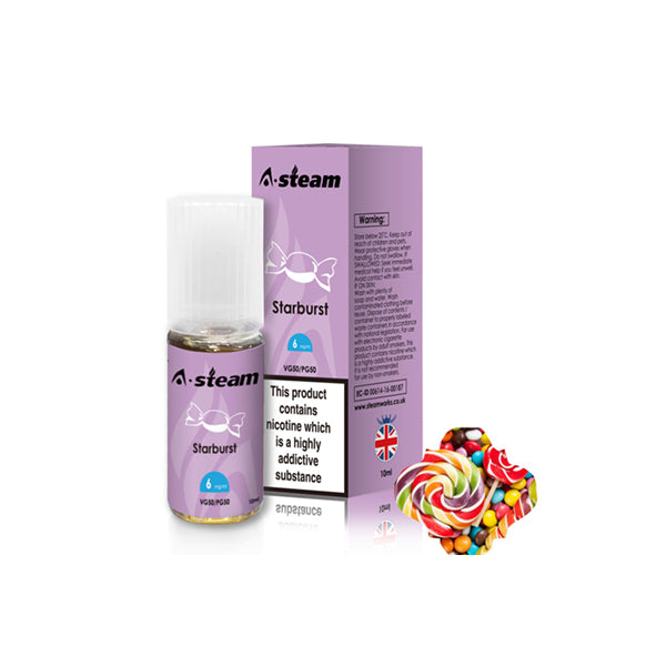 A-Steam Fruit Flavours 18MG 10ML E-Liquid (50VG/50PG)