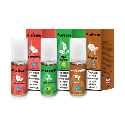 A-Steam Fruit Flavours 18MG 10ML E-Liquid (50VG/50PG)