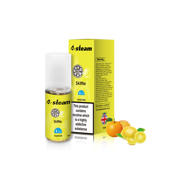 A-Steam Fruit Flavours 18MG 10ML E-Liquid (50VG/50PG)