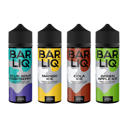 0mg Bar Liq shortfill 120ml E-Liquid (70VG/30PG) UK