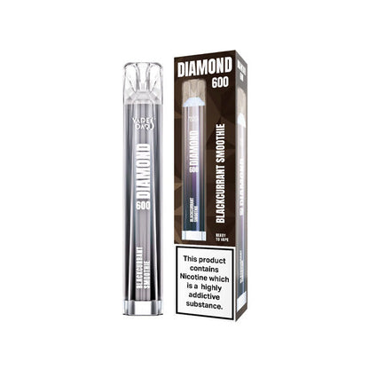 20mg Vapes Bars Diamond 600 Disposable Vape Device 600 Puffs