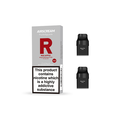 19mg AIRSCREAM Air Pre Filled Pods 2PCS 1.2Ω 2ml ( Compatible With  AirsPops Pro & AirEgg )