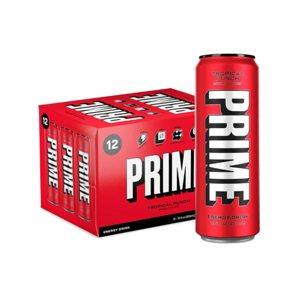 PRIME Energy Tropical Punch Drink Can 355ml 12 pack