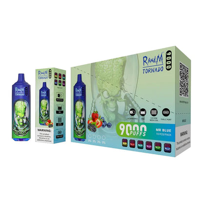 RandM Tornado 9000 Puffs Disposable Vape Box of 10