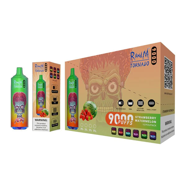 RandM Tornado 9000 Puffs Disposable Vape Box of 10