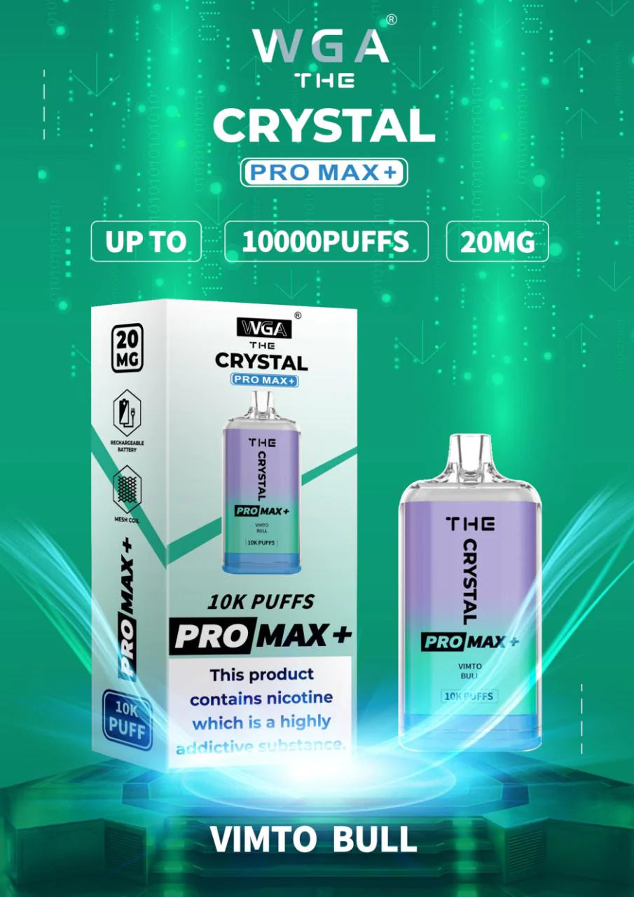 Bulk Buy Crystal Pro Max Vape 10000 Puffs Box of 10 UK