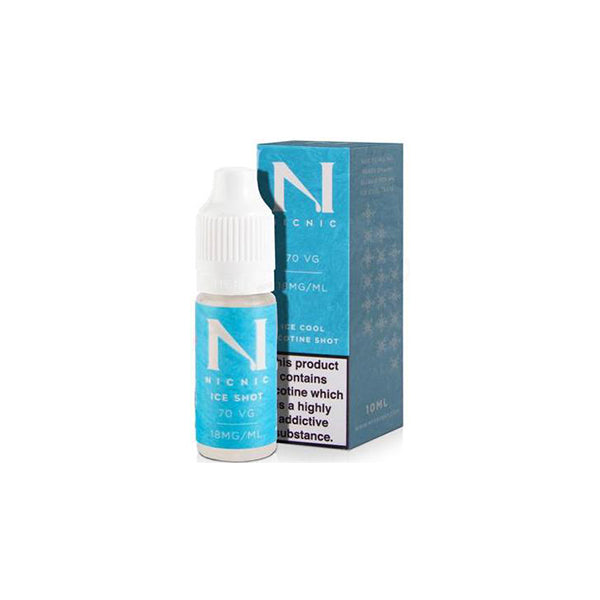 18mg Ice Cool Nic Shot 10ml by Nic Nic E-Liquid (70VG/30PG)