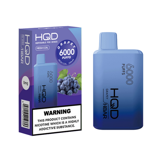 0mg HQD HBAR 6000 Puffs Disposable Vape
